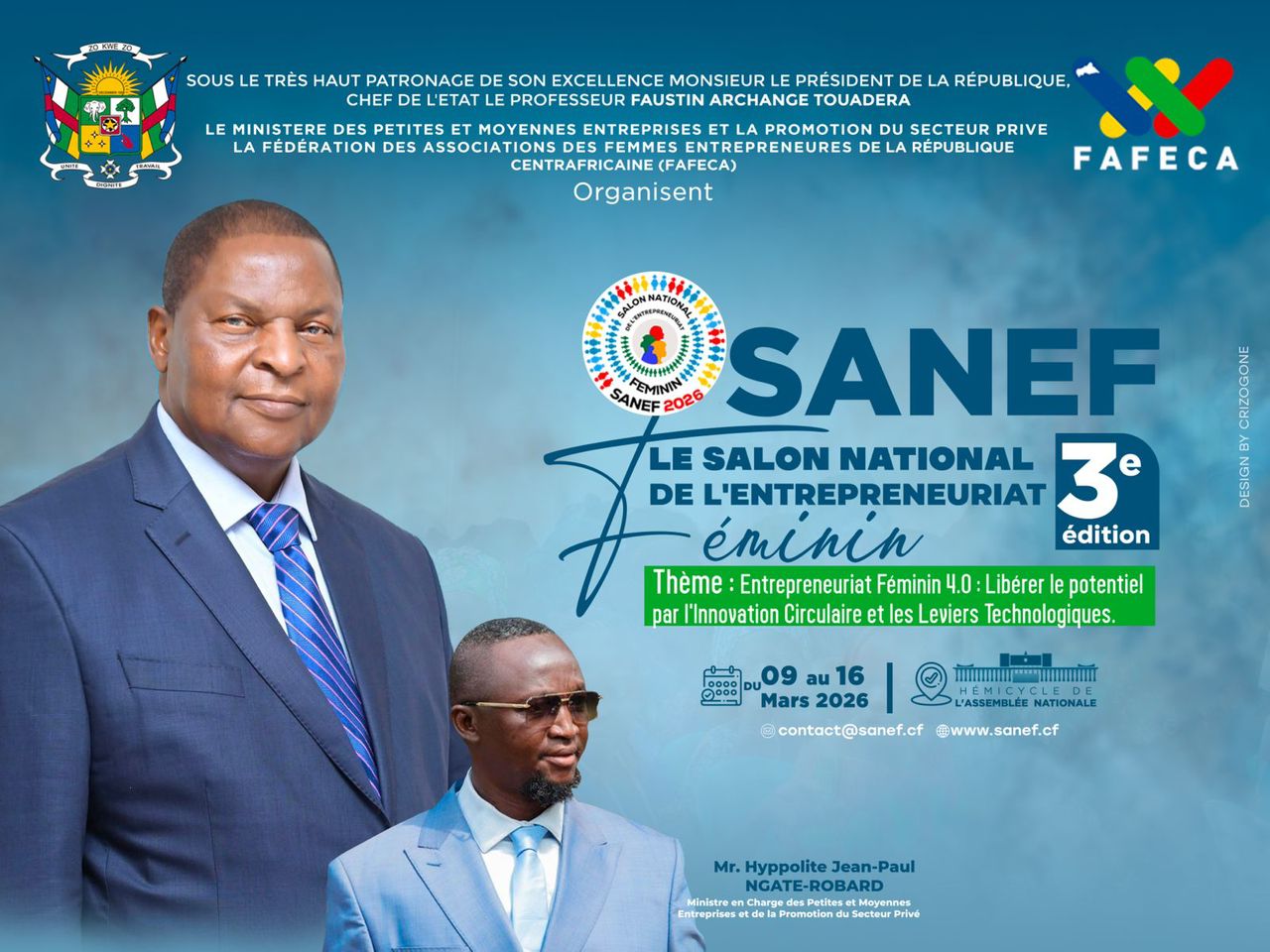 SANEF 2026 sous le très haut patronage du Président de la République, Professeur Faustin-Archange Touadéra